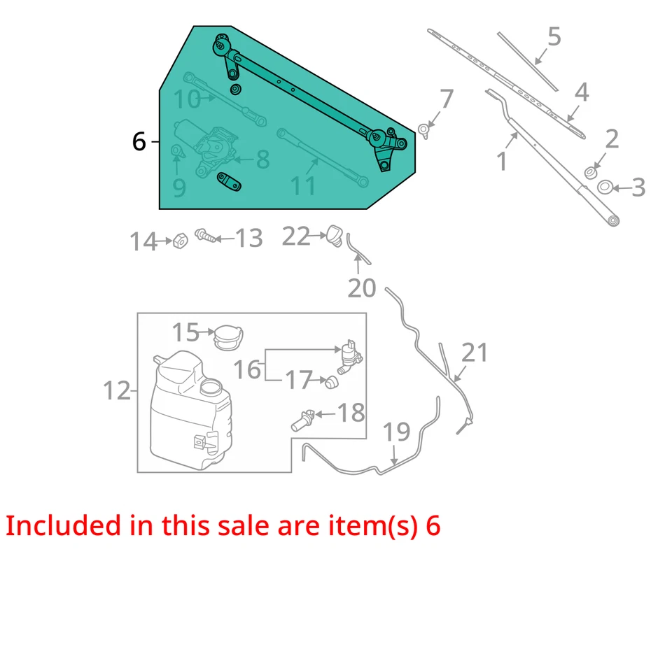 2010 Nissan Armada Windshield Wiper Transmission OEM 154K Miles - LKQ404154004 - Изображение 4 из 4