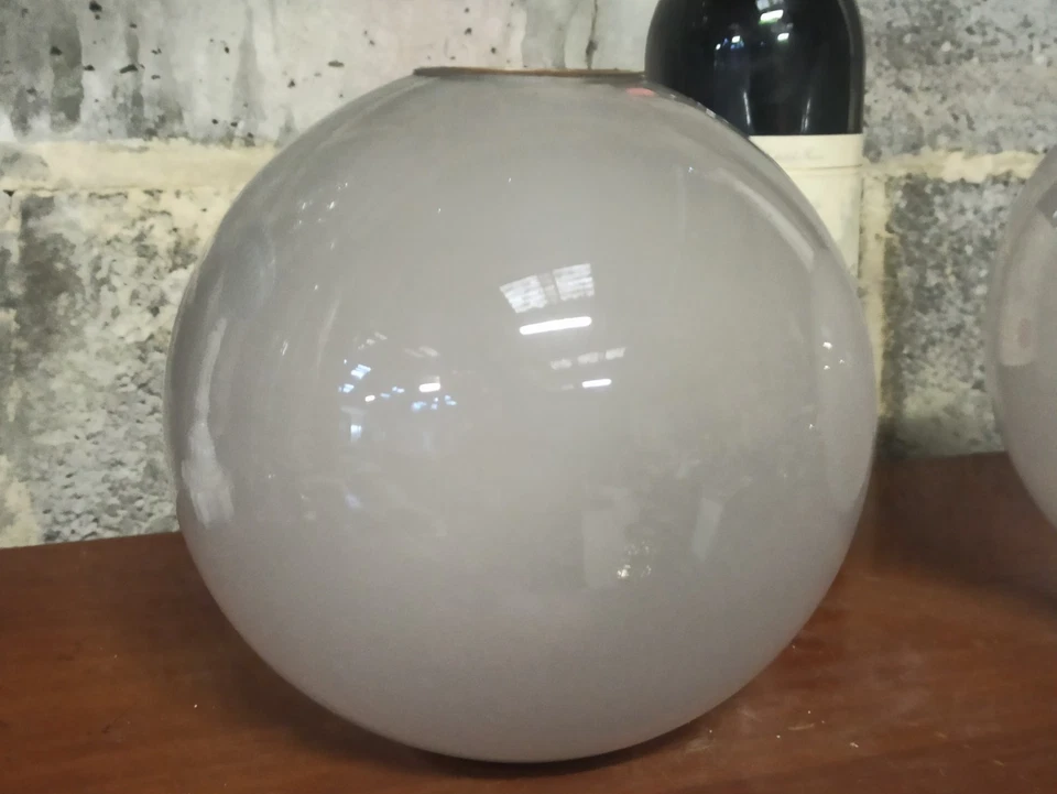 2 globes ancien en verre satiné pour lampe à pétrole - Photo 2/4