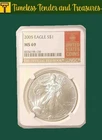 2005 American Silver Eagle MS69 NGC • 1 oz .999 • Original  RARE Redbook Label!