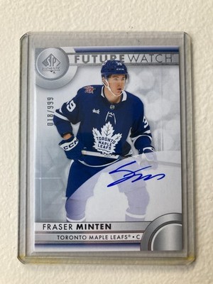 Fraser Minten 2023-24 Upper Deck SP Authentic Future Watch Signed Auto 18/999