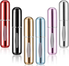 6pcs Mini Perfume Travel Refillable Bottles-5ml Portable Atomizer Sprayer,Empty