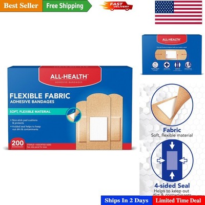Sterile Bandage Pack of 200 | Gentle, Strong Adhesive for First Aid Needs