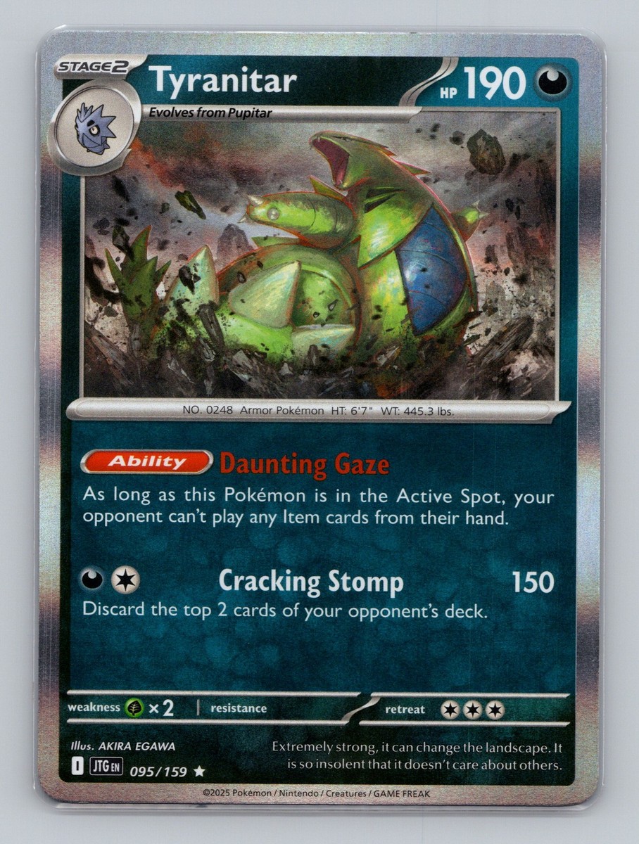Tyranitar #095/159 Holo Rare Journey Together JTG EN Pokemon