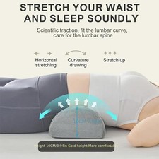 Half Moon Bolster Pillow for Legs, Knees, Lower Back – Non-Slip & Elastic