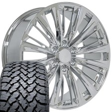 Oe Wheels Ca93 22x9 Chrome Rims 28545r22 At Tires Set 6x139.7 28et