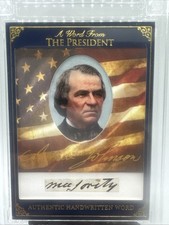A Word From The President Authentic Handwritten Andrew Johnson AWF-AJ17