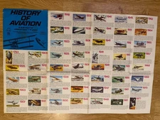 Brooke Bond PG Tips History Of Aviation Small Wall Chart 1972. Happy House