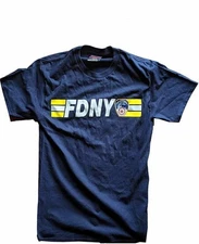MENS FDNY NAVY KEEP 200 FT BACK FIRE DEPT BLUE NEW YORK CITY OFFICIAL LICENSED