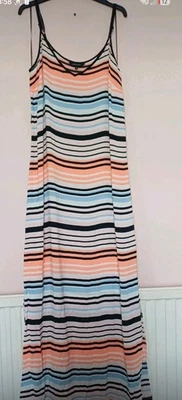 New Look Colourful Striped Maxi Dress. Size UK 16 - Image 1 of 4