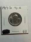 1917-D Standing Liberty Quarter Type 2 UNC Detail Tough Variety