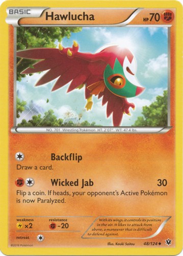 Hawlucha - 48/124 - Uncommon - Lightly Played - XY Fates Collide