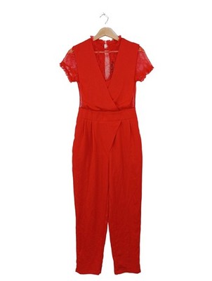 FAINA Jumpsuit Damen Hose Gr. DE 36 rot Elegant