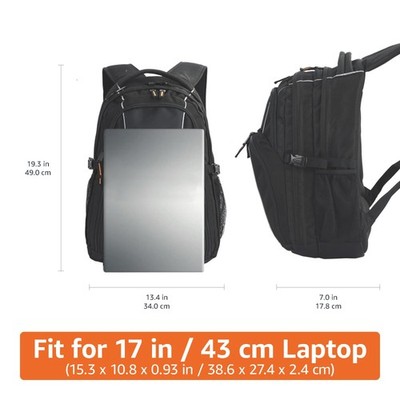 backpack with water bottle holder and laptop sleeve KROSER Structured USB Port for Work de / Black / 17inch perfect for quick access 2-Piece Adjustable Padded Straps men large travel backpack Color:Pastel Lavender-Confetti