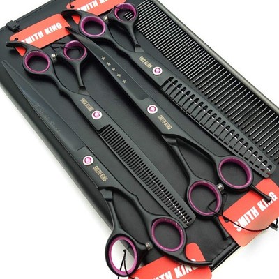 8.0 inches Professional Dog Grooming Scissors Set Straight  thinning  Curved ...