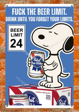 Funny Beer Metal Sign Fck the Beer Limit Drink Until You Forget Man Cave Read D