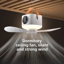 Portable Rechargeable Hanging Ceiling Fan Wireless USB Student Dorm Camping