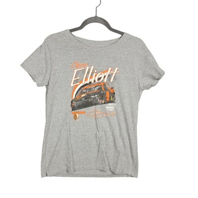 Hendrick Motorsports Chase Elliott 9 Hooters NASCAR Shirt Medium M Gray Women