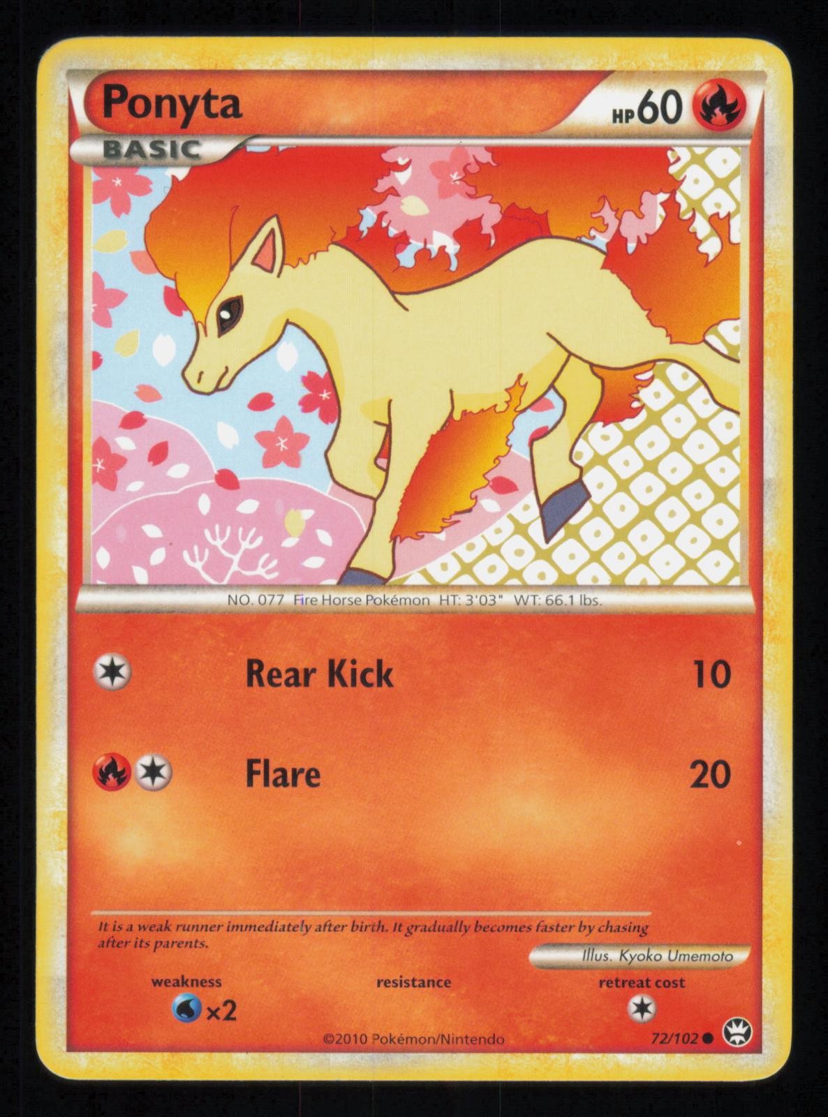 PONYTA 72/102 COMMON HGSS TRIUMPHANT NM/M POKEMON