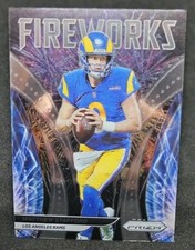 2021 Panini Prizm Matthew Stafford Fireworks Insert #F-19  Los Angeles Rams
