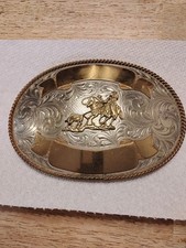 Montana Silversmith Rodeo Calf Roping Oval Big Belt Buckle