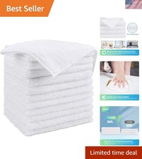 12 Pack Microfiber Cleaning Cloths - Lint-Free Scratch-Free Elegance