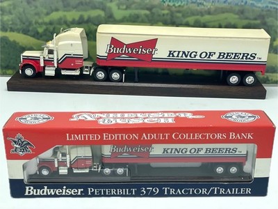 1:64 Liberty Classics Diecast Budweiser Peterbilt 379 Tractor Trailer Semi Bank