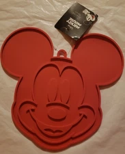 Disney Mickey Mouse Head Trivet Silicone Red by Best Brands NWT