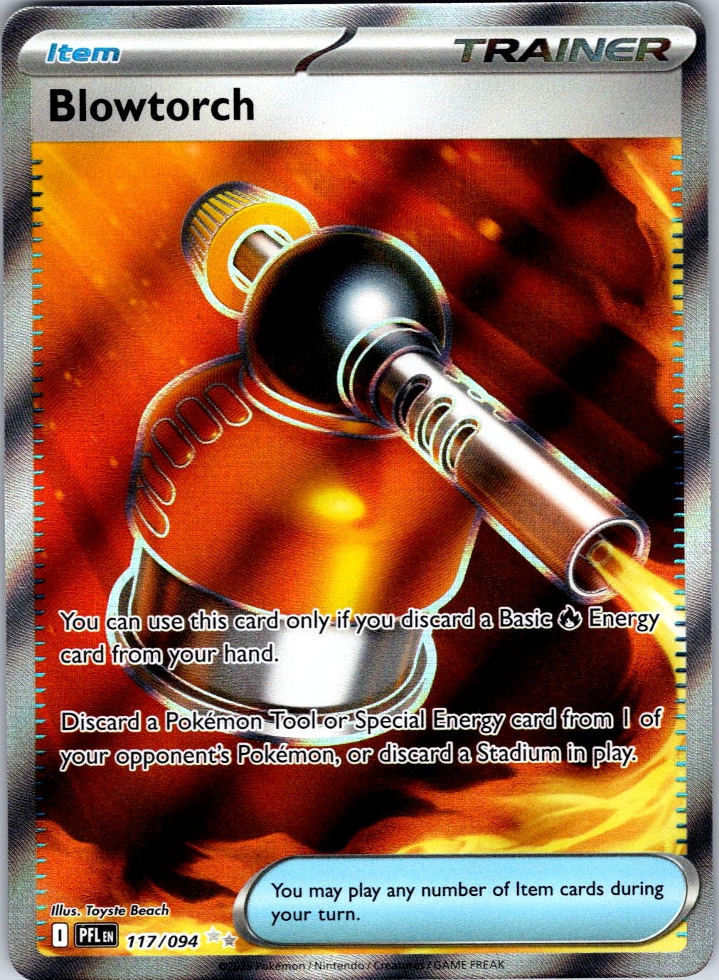 Blowtorch Ultra Rare ME02: Phantasmal Flames 117/094 NM