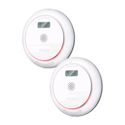ECENCE Ecoey Combo Smoke & Carbon Monoxide Alarm Detector GS888 2 Pack