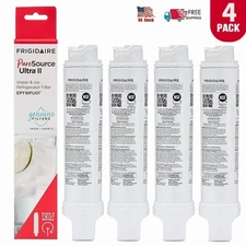 4PACK Frigidaire EPTWFU01 Pure Source Ultra II Refrigerator Water Filter
