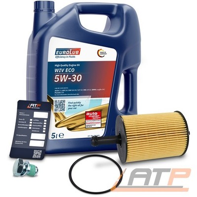 ÖLFILTER+5L EUROLUB ENERGY COMBI LL 5W-30 FÜR VW GOLF 5 1K 1.9 2.0 TDI SDI 3.2