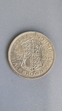 1943 Half Crown .500 Silver Coin George VI
