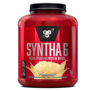 BSN SYNTHA-6 Protein Powder, Vanilla Ice Cream, 5 lb, 48 Servings
