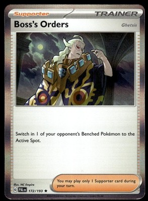 Boss's Orders (Ghetsis) 172/193 Paldea Evolved Pokemon Holo NM Englisch