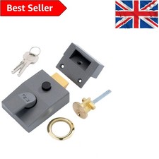 P-89 Deadlocking Nightlatch - High Security Front Door Lock with Brass Cylinder