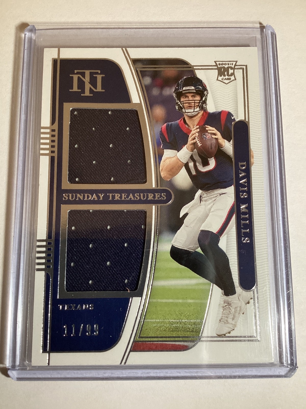 Davis Mills Panini National Treasures Sunday Treasures Memorabilia #DM Base