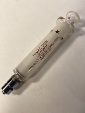 Vintage TOMAC Star Interfit Syringe 5cc Metal Tip Ground Glass RARE 1 - 6 Avail