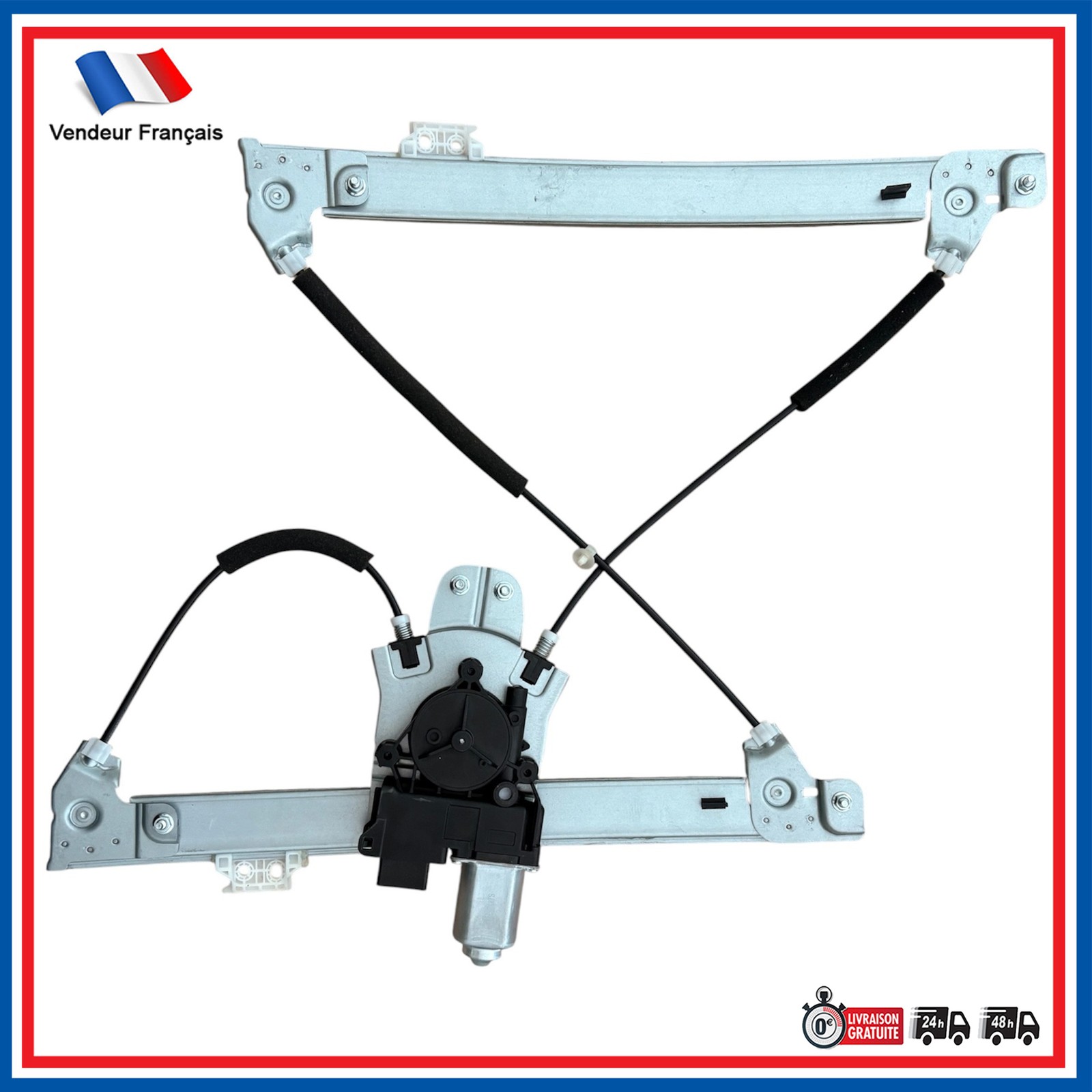 Mécanisme lève-vitre électrique avant gauche Citroën C5 pour réparation portière 9675899080