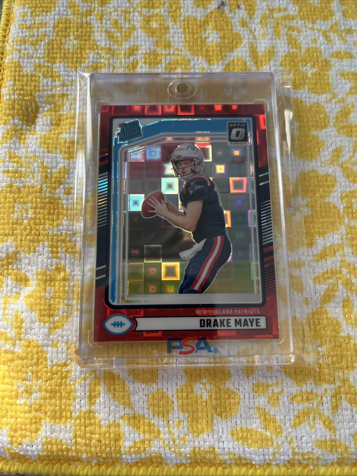 2024 Panini Donruss - Rated Rookie Drake Maye #379 Optic Preview Red Pandora  