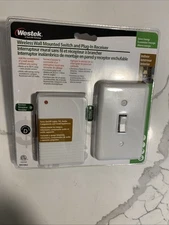 Westek Wireless Remote Control Wall Mounted Switch & Plug-In Receiver RFK100LC