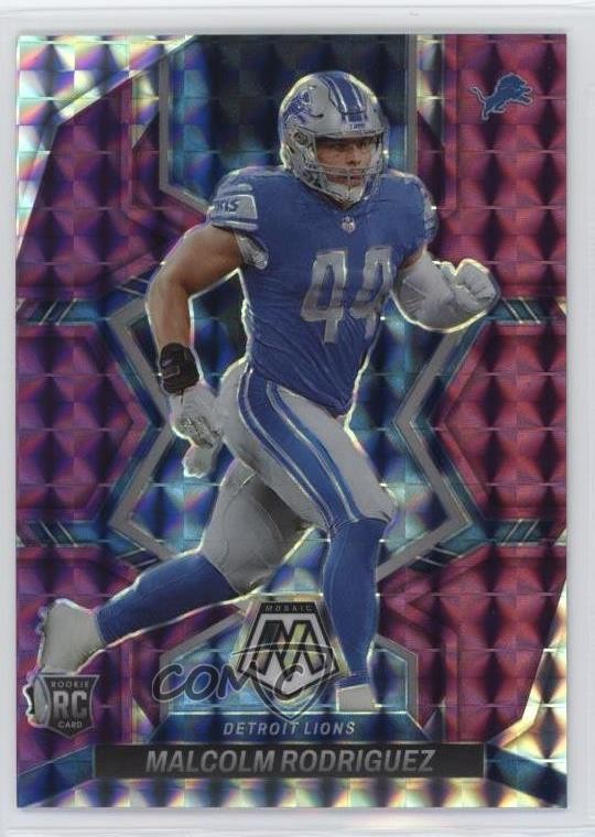2022 Panini Mosaic Rookies Purple Prizm 48/49 Malcolm Rodriguez Rookie RC 16ze