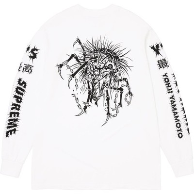 Supreme x Y's by Yohji Yamamoto L/S Tee Black White 2colors FW25