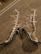 ​OnlyMaker High Heels Gr. 42 – StrassSandaletten Transparent – WIE NEU & Glaskla