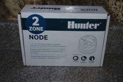 Hunter NODE-200 9V Battery Operated Controller Timer 2 Station Two Zone