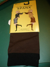 NEW Two Timin Trouser Socks SPANDX by Sara Blakely Reversible Black &amp; Brown (083