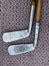 Spalding, Putter, Smooth Face, Fancy Face, Hickory Golf Club..