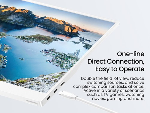2025 Portable Monitor 15,6 Zoll 1080P Tragbarer Monitor Für Gaming FHD 1080P DE - Bild 9 von 24