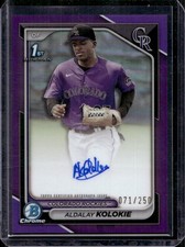 Aldalay Kolokie 2024 Bowman Chrome #CPA-AK Auto Purple Refractor /250