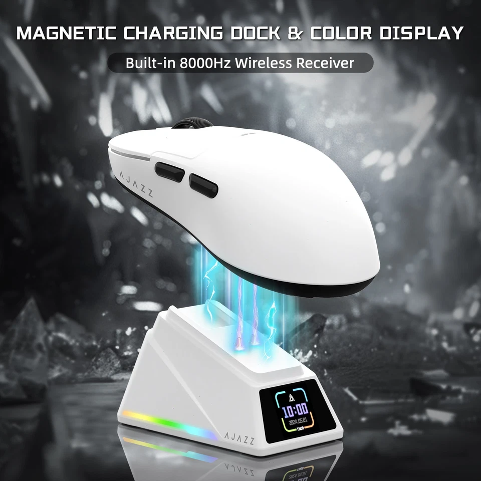 AJAZZ AJ159 APEX Wireless Gaming Mouse with 8K Magnetic Charging Base 42K DPI - Image 4 of 4
