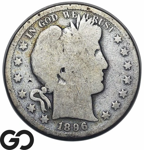 1896-S Barber Half Dollar — photo from the most recent tracked eBay sale